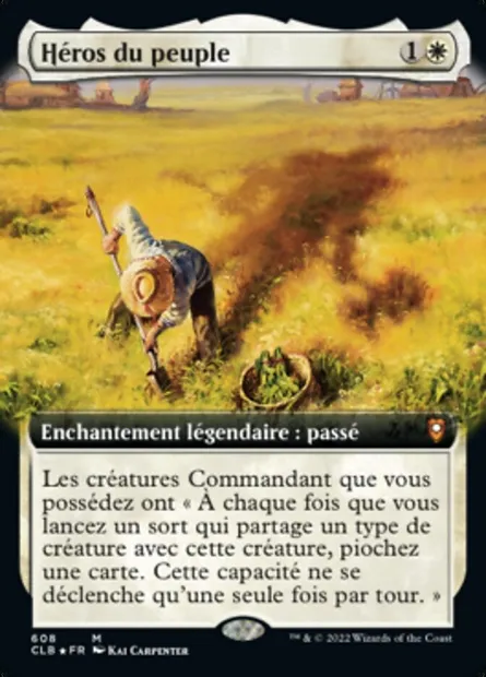 Héros du peuple, carte Magic CLB 608 — extension Commander Légendes : la bataille de la Porte de Baldur