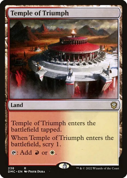Temple of Triumph, Magic card DMC 238 — Dominaria United Commander set