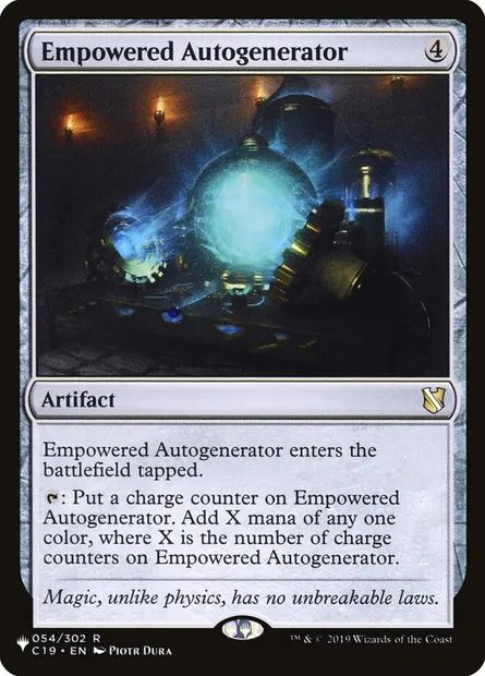Empowered Autogenerator, Magic card PLST C19-54 — The List set