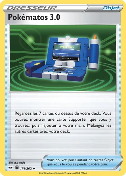 Pokématos 3.0, carte Pokémon SSH 174 — extension Épée et Bouclier