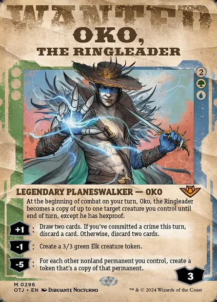 Oko, the Ringleader, Magic card OTJ 296 — Outlaws of Thunder Junction set