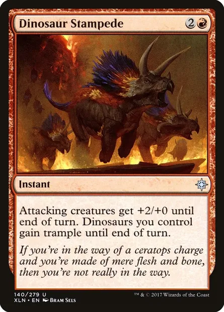 Dinosaur Stampede, Magic card XLN 140 — Ixalan set