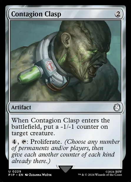 Contagion Clasp, Magic card PIP 229 — Fallout set
