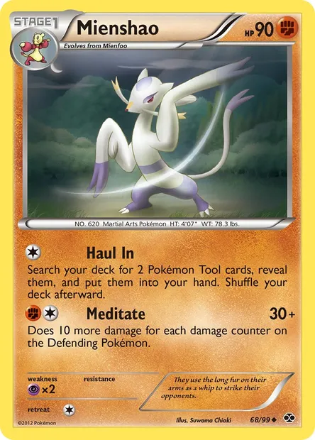 Mienshao, Pokémon card NXD 68 — Next Destinies set