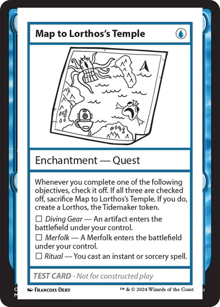 Map to Lorthos's Temple, carte Magic MB2 531 — extension Mystery Booster 2
