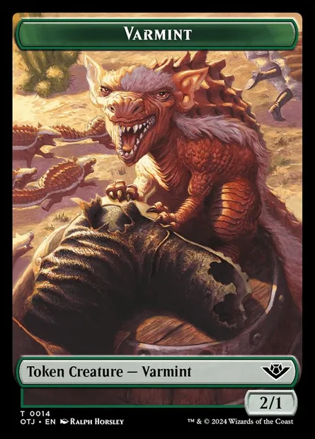 Varmint, Magic card TOTJ 14 — Outlaws of Thunder Junction Tokens set