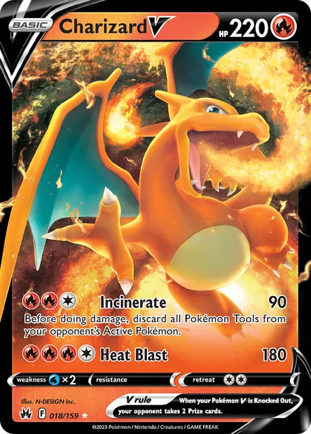 Charizard V, Pokémon card CRZ 018 — Crown Zenith set