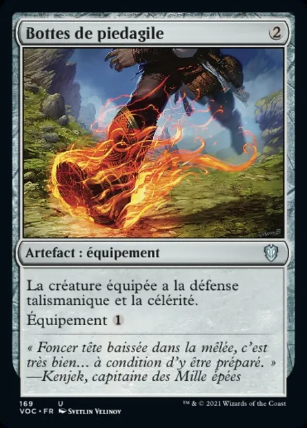 Bottes de piedagile, carte Magic VOC 169 — extension Crimson Vow Commander