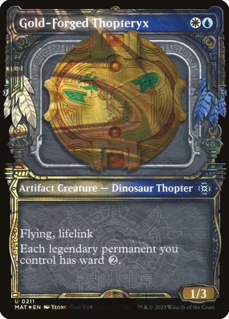 Gold-Forged Thopteryx, Magic card MAT 211 — March of the Machine: The Aftermath set