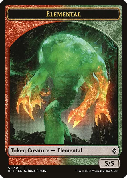 Elemental, Magic card TBFZ 11 — Battle for Zendikar Tokens set