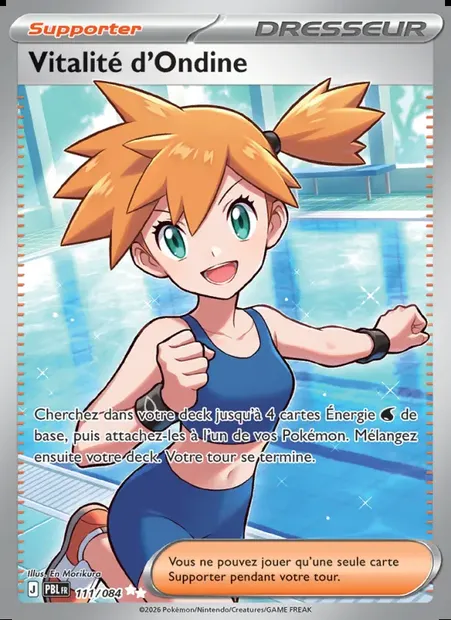 Vitalité d'Ondine, carte Pokémon PBL 111 — extension Nuit Noire