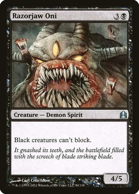 Razorjaw Oni, Magic card CMD 94 — Commander 2011 set