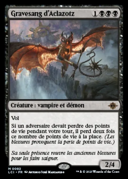 Bloodletter of Aclazotz, carte Magic LCI 92 — extension The Lost Caverns of Ixalan