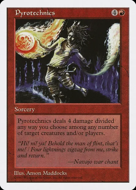 Pyrotechnics, Magic card 5ED 263 — Fifth Edition set