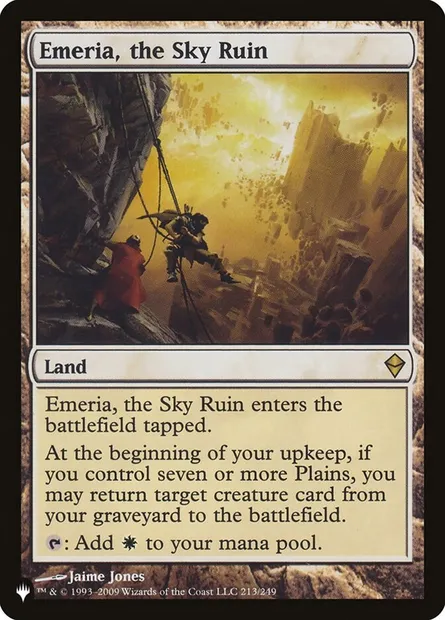 Emeria, the Sky Ruin, Magic card PLST ZEN-213 — The List set