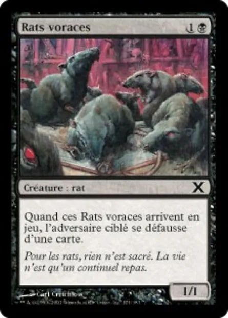 Rats voraces, carte Magic 10E 171 — extension Dixième édition