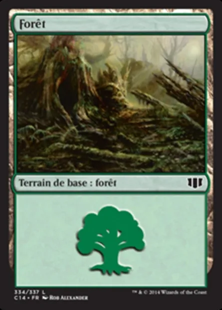 Forêt, carte Magic C14 334 — extension Commander 2014