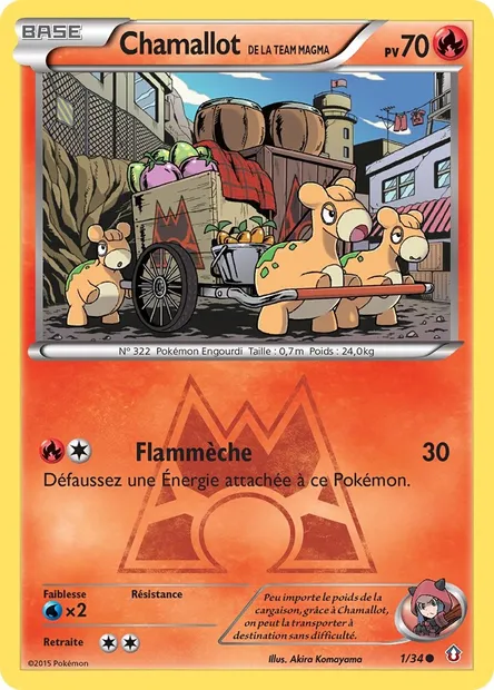 Chamallot de la Team Magma, carte Pokémon DCR 1 — extension Double Danger