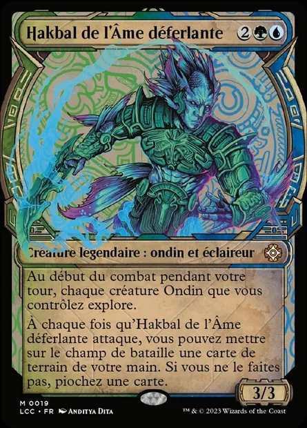 Hakbal de l'Âme déferlante, carte Magic LCC 19 — extension The Lost Caverns of Ixalan Commander