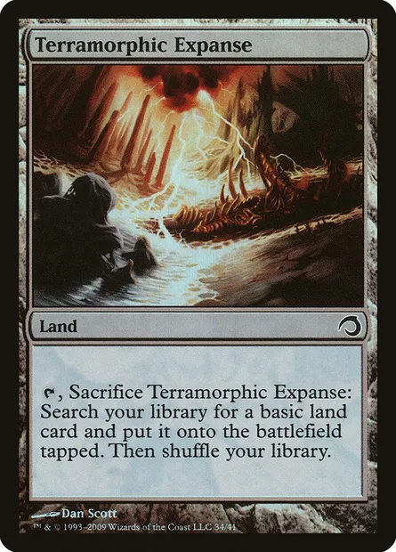 Immensité terramorphe, carte Magic H09 34 — extension Premium Deck Series: Slivers