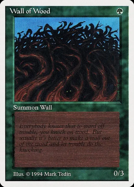 Mur de bois, carte Magic SUM 226 — extension Summer Magic / Edgar