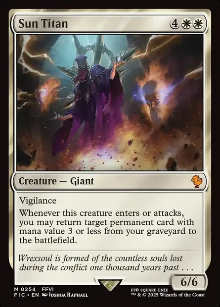 Sun Titan, Magic card FIC 254 — Final Fantasy Commander set