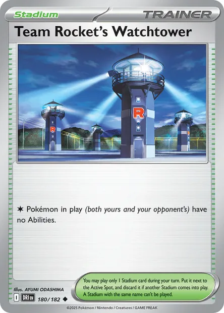 Team Rocket's Watchtower, Pokémon card DRI 180 — Destined Rivals set
