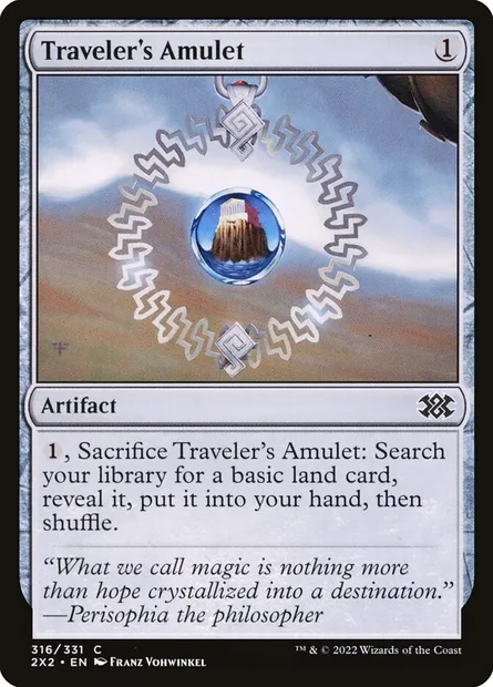 Traveler's Amulet, Magic card 2X2 316 — Double Masters 2022 set