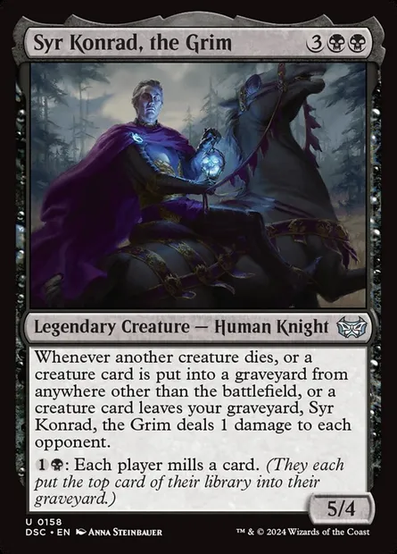 Syr Konrad, the Grim, Magic card DSC 158 — Duskmourn: House of Horror Commander set