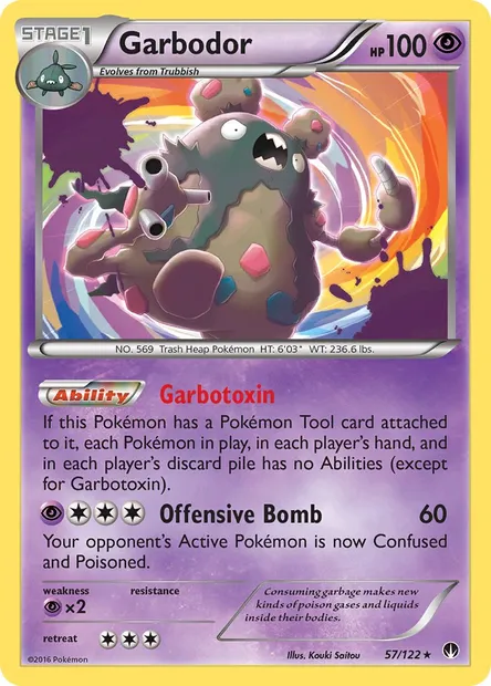 Garbodor, Pokémon card BKP 57 — BREAKpoint set