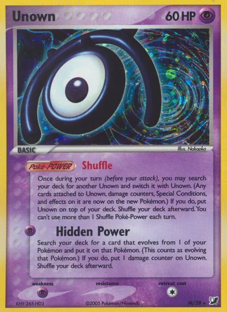 Zarbi, carte Pokémon EXU M — extension EX Forces Cachées Collection Zarbi