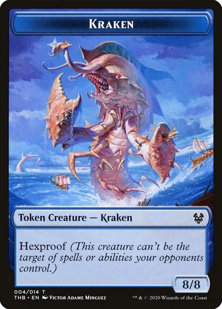 Kraken, Magic card TTHB 4 — Theros Beyond Death Tokens set