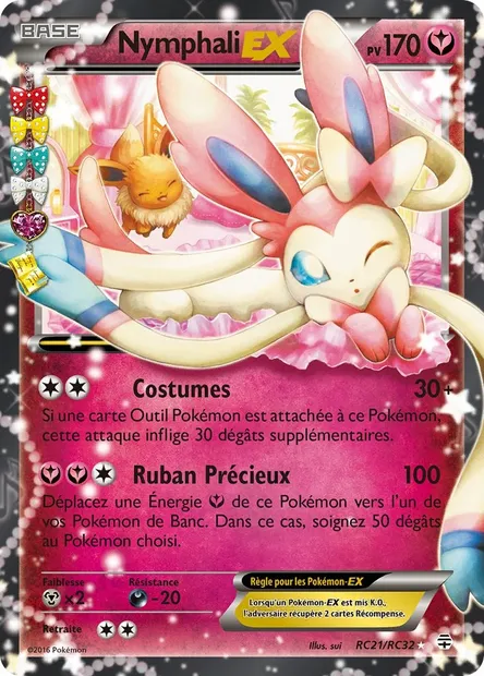 Nymphali-EX, carte Pokémon GEN RC21 — extension Générations