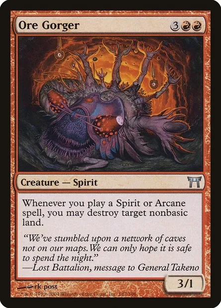 Ore Gorger, Magic card CHK 182 — Champions of Kamigawa set