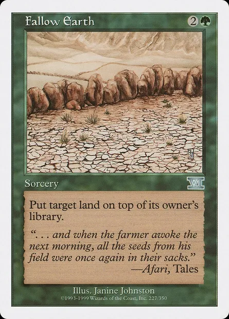 Terres en jachère, carte Magic 6ED 227 — extension Classic Sixth Edition