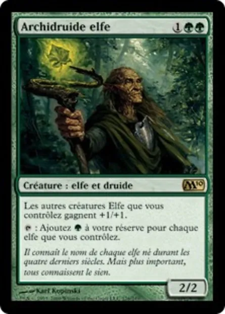 Archidruide elfe, carte Magic M10 176 — extension Magic 2010