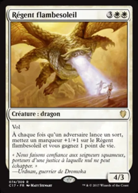 Régent flambesoleil, carte Magic C17 74 — extension Commander 2017