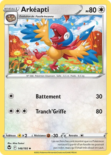 Arkéapti, carte Pokémon SIT 146 — extension Tempête Argentée