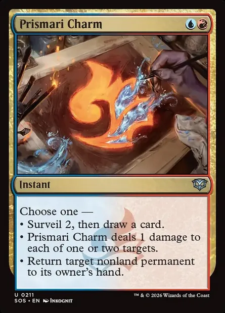 Prismari Charm, Magic card SOS 211 — Secrets of Strixhaven set