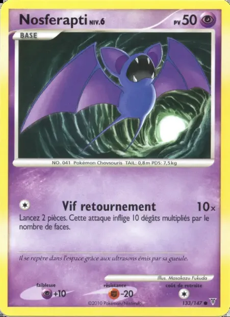 Nosferapti, carte Pokémon SV 133 — extension Vainqueurs Suprêmes