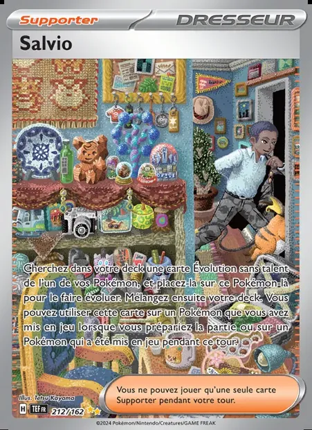 Salvio, carte Pokémon TEF 212 — extension Forces Temporelles