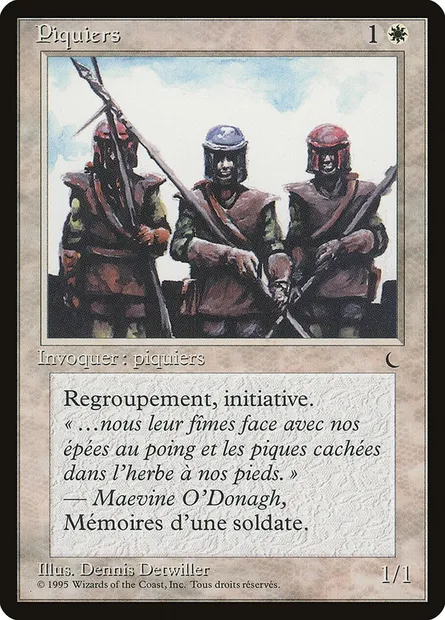 Pikemen, Magic card REN 18 — Renaissance set