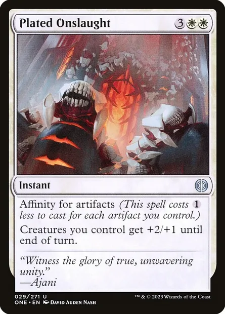 Plated Onslaught, Magic card ONE 29 — Phyrexia: All Will Be One set