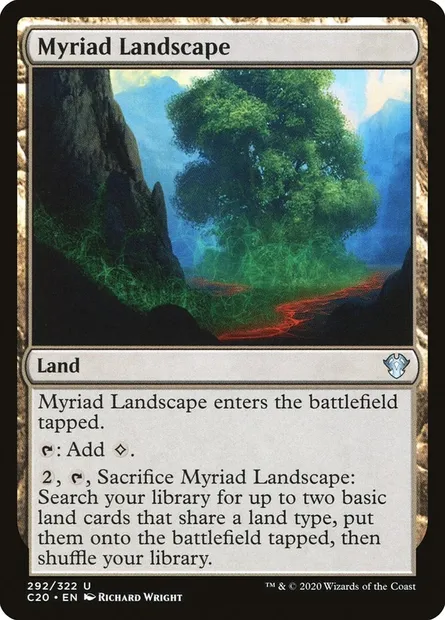Myriad Landscape, Magic card C20 292 — Commander 2020 set