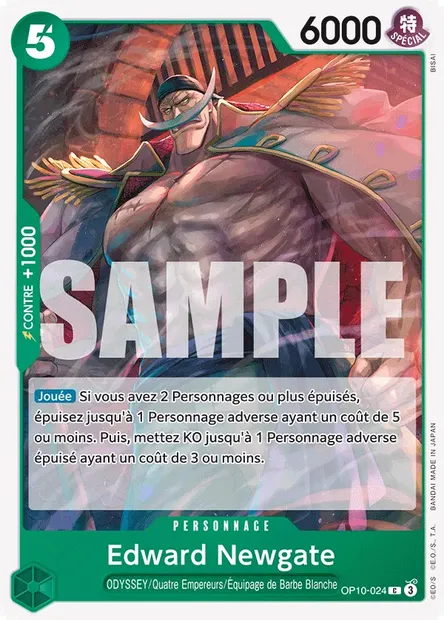 Edward Newgate, carte One Piece OP10-024 — extension SANG ROYAL