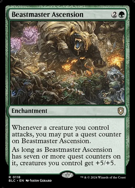 Beastmaster Ascension, Magic card BLC 118 — Bloomburrow Commander set