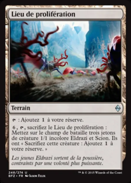 Lieu de prolifération, carte Magic BFZ 248 — extension La bataille de Zendikar