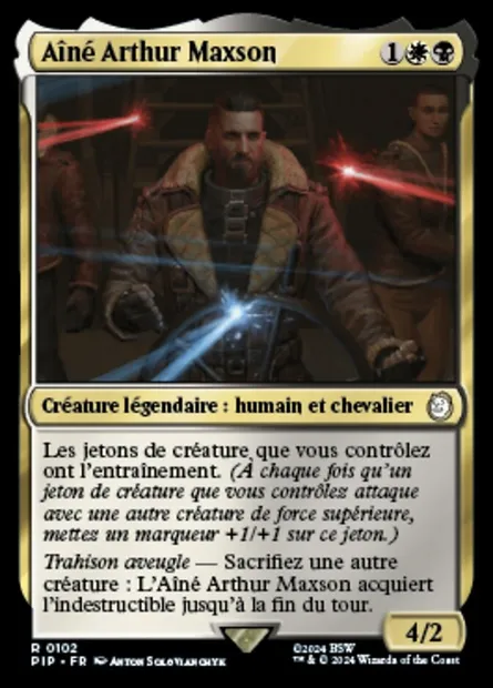 Aîné Arthur Maxson, carte Magic PIP 102 — extension Fallout