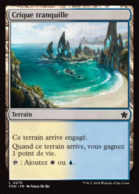 Crique tranquille, carte Magic FDN 270 — extension Foundations