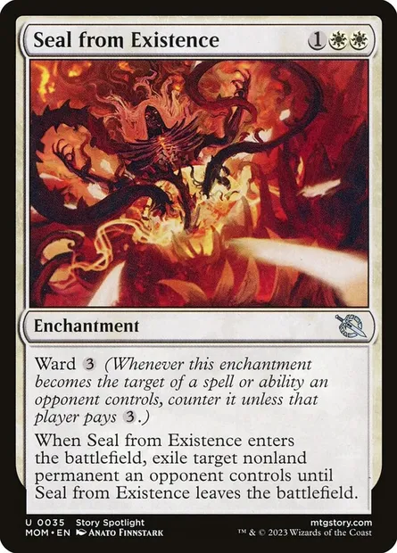 Seal from Existence, Magic card MOM 35 — March of the Machine set